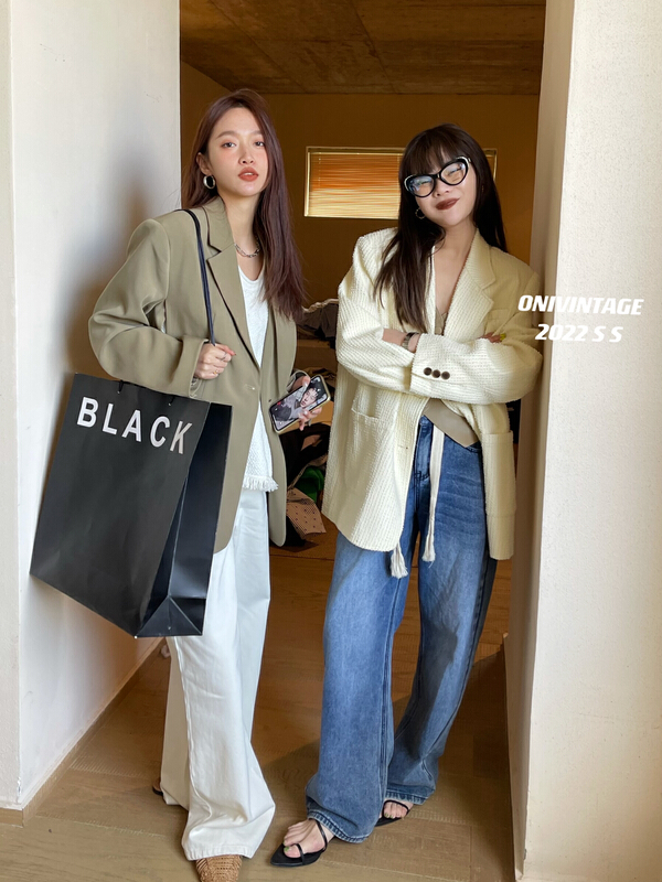 New year in early spring! [onivinage Omni] hook denim versatile suit ol222x4637\zxl