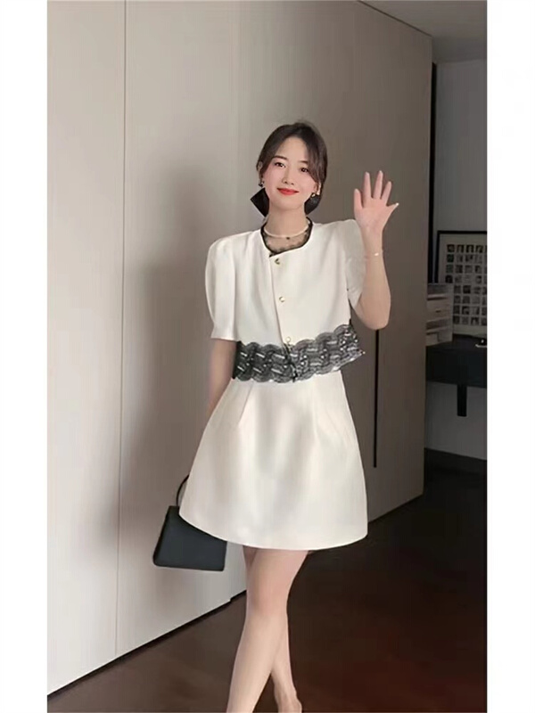[semi plain] temperament solid color A-line skirt w807\zjy