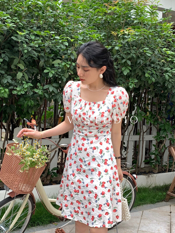 [v.studio] floral Pullover short sleeve dress 5262\zjy