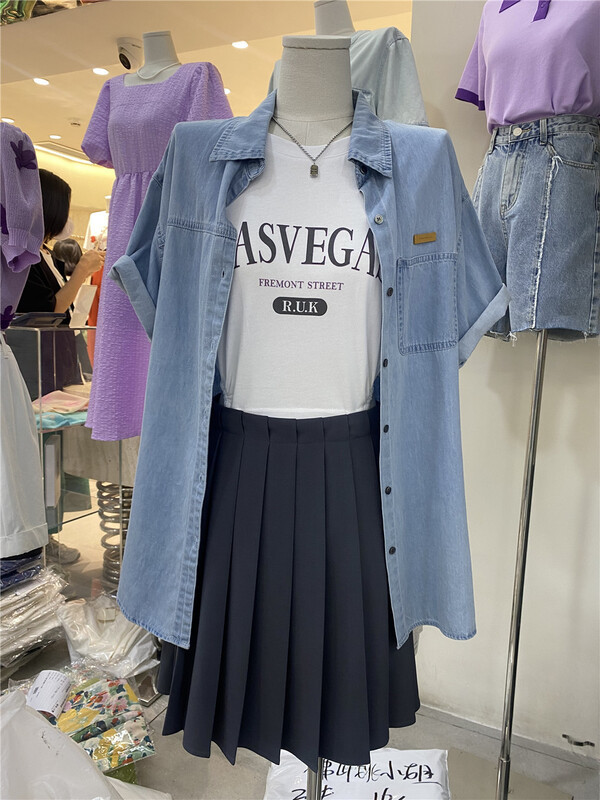 [Boran Boran] simple label thin shirt (excluding inner strap / necklace) 7935\lsw