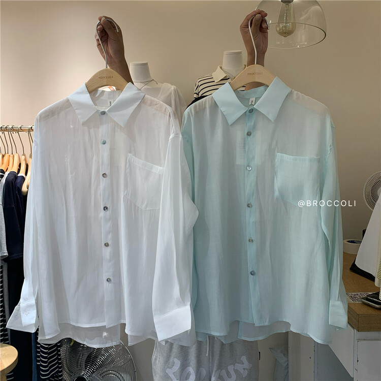 [broccoli] fashionable simple commuter versatile shirt 8070\zjy