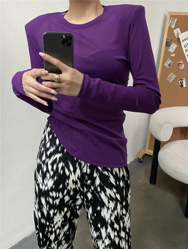 [modern 197] simple and versatile solid color long sleeve sunscreen shirt 81125\lsl