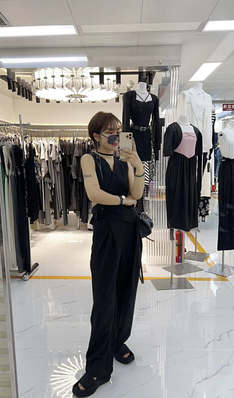 [semi plain] commuting straight pants y767\zjy