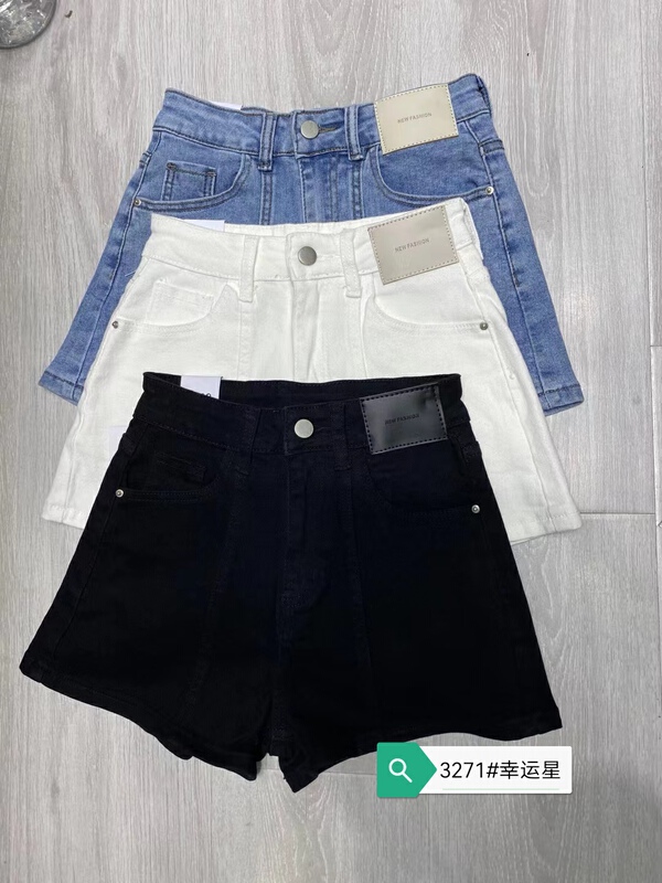 [J-star] Korean version high waist thin label denim shorts 3271\cl