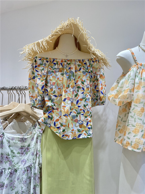 [of white] Han Shu printed shirt 881568\hjy