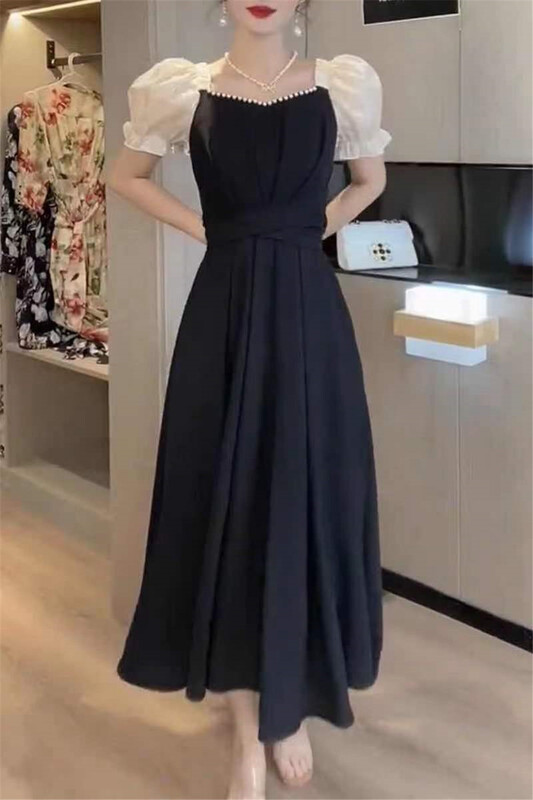 [Xiangli] patchwork retro dress 2030\pcz