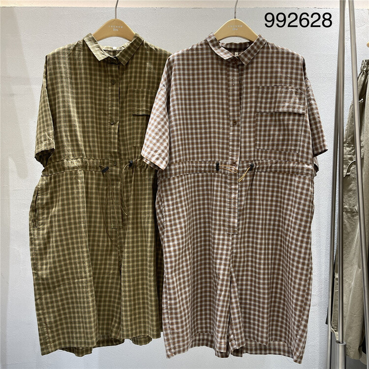 [twenty printed wood] lattice slim casual Jumpsuit 992628\l