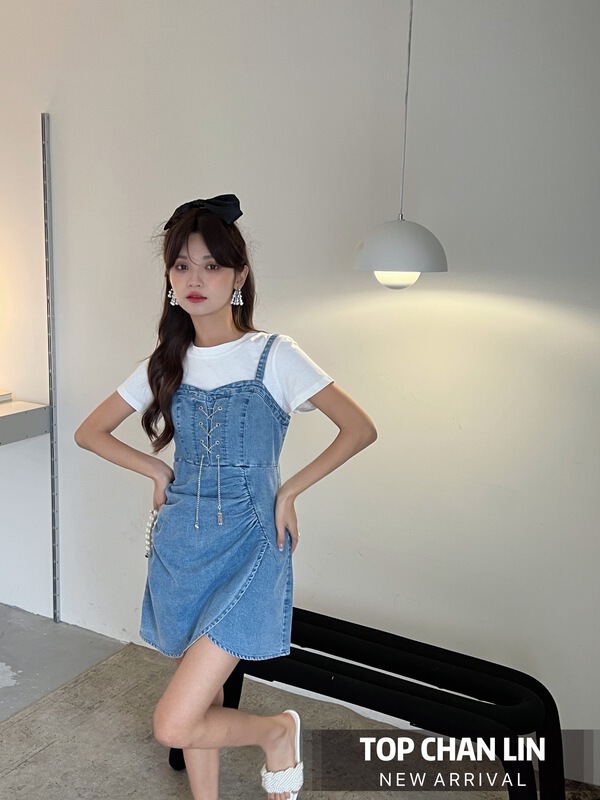 [top Chan Lin] basic versatile solid short sleeve T-shirt 95183-1\jj