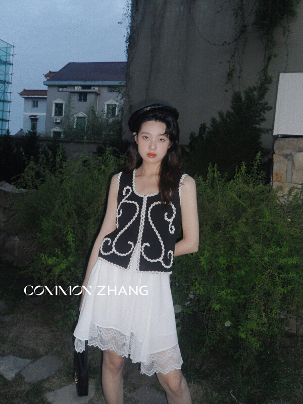 [CZ Zhang] French Vintage webbing vest 62425\xyj