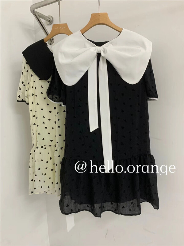 [orange] sweet aging love Printed Dress 8879\hbx