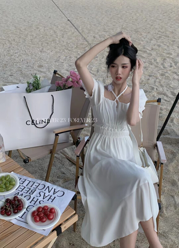 [forever23] cross tie flower dress a2088\hjy