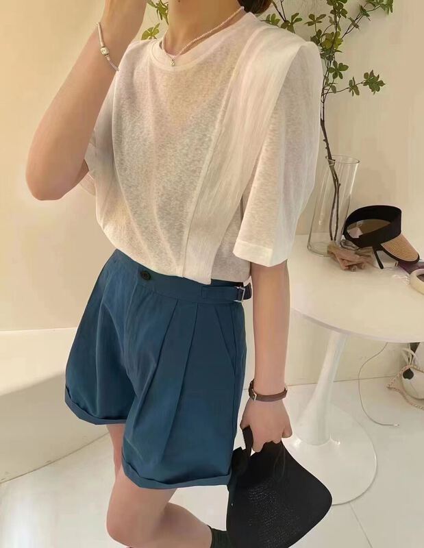 [I-D] simple and versatile loose short sleeve T-shirt 8202\ll