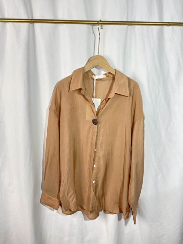 [Yi show shop] simple, loose, retro and thin shirt 1685\cl