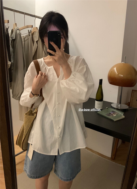 [a-bow studio] net version loose and versatile shirt (only selling shirts) 15207\zjy