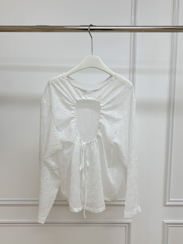 [onivinage Omni] French sunproof hollow out sunproof shirt ow224n5608