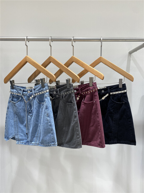 [o not 1] fashion trend simple and versatile skirt (with chain) w802\lsw