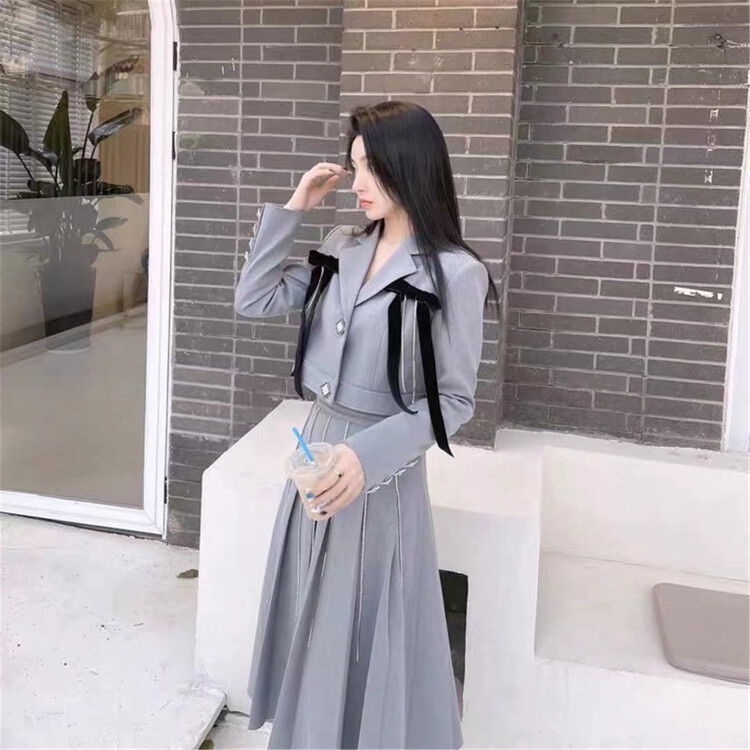 New year in early spring! [rich people] Korean version A-shaped pleated Nail Drill mid length skirt (only skirts) 0700-1\pcz