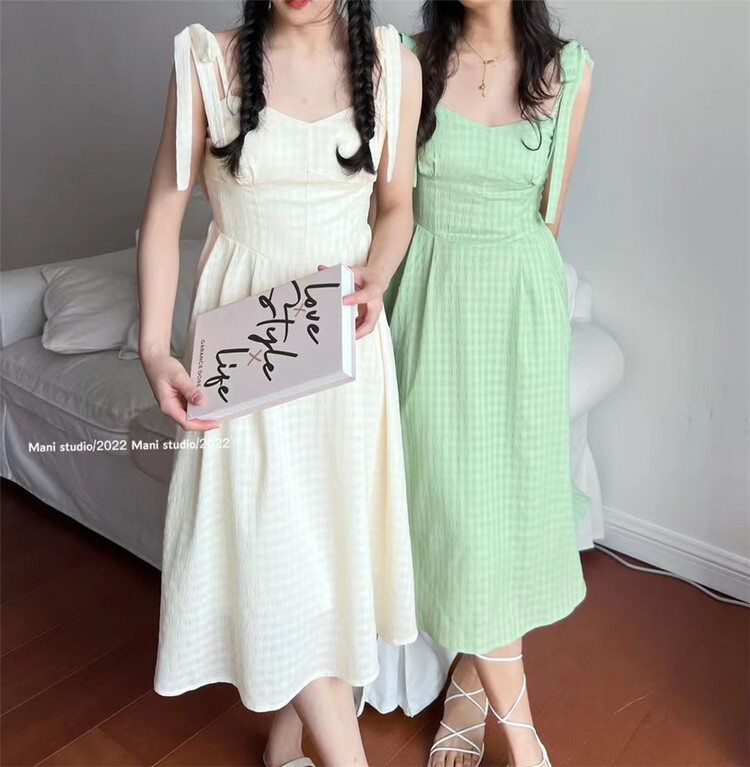 [Mina] narrow waist, slim temperament, suspender lace up dress 6990\hbx