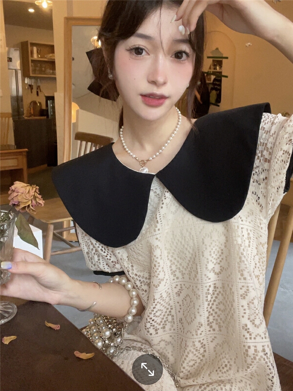 [Huaxi] French doll Neck Lace Dress 9228\pcz