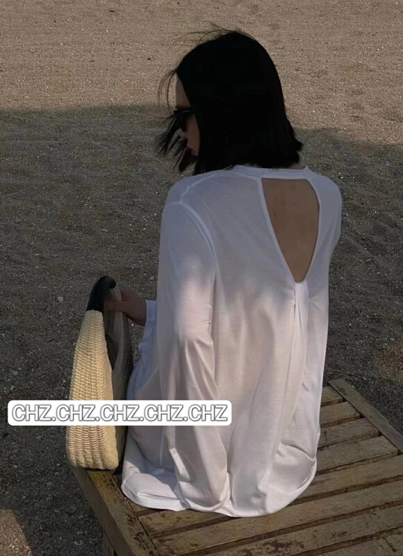 [CHZ] simple fan, careful machine, open back, versatile shoulder pad, sunscreen shirt 90965\wtt