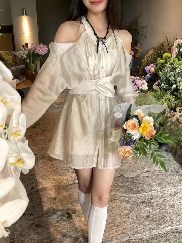 [jelly house jelly home] Korean loose sunscreen shirt + elastic waist casual pants set 9028\hbx