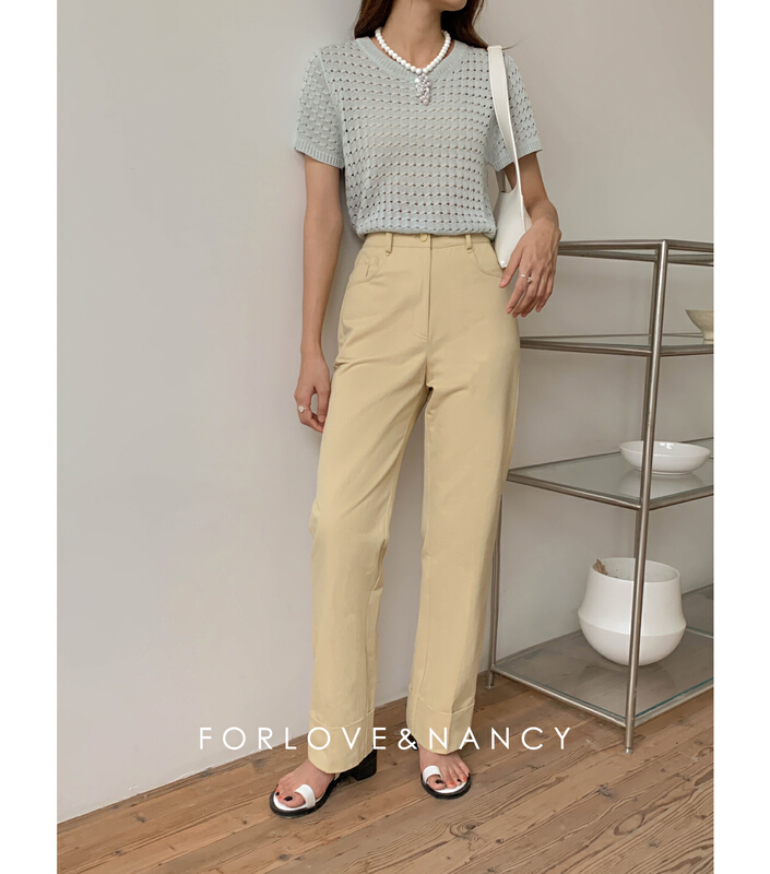 [FN] straight tube loose fit casual pants nb2kb4375\cqw