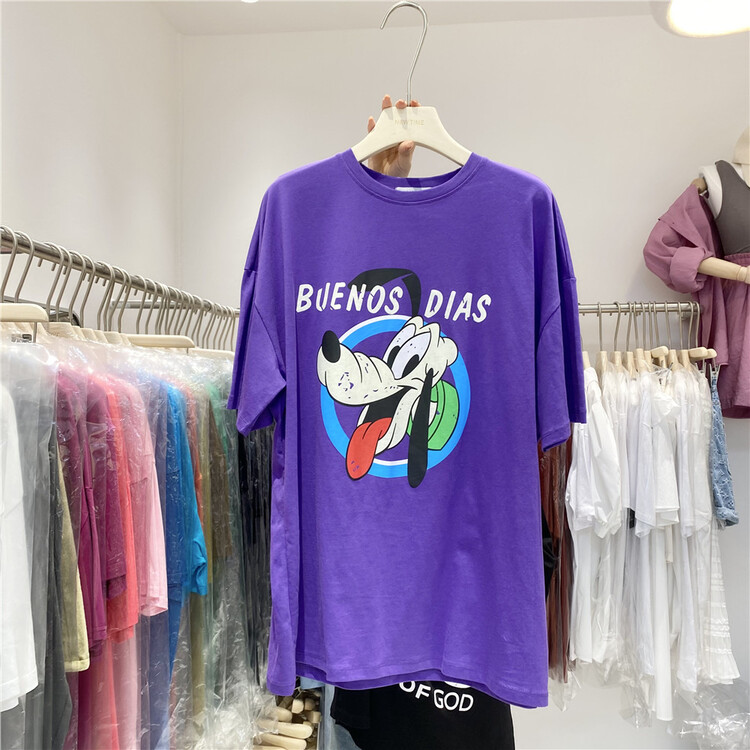 [new time /l&y home] Korean loose goofy printed short sleeve T-shirt 1216\xyy