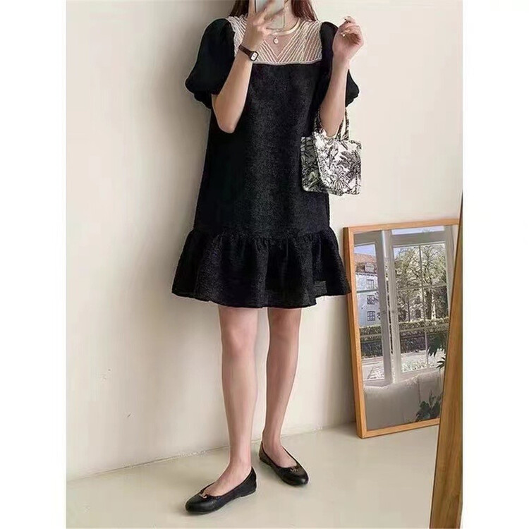 [t+] small fresh heavy industry beaded dress 952\ll