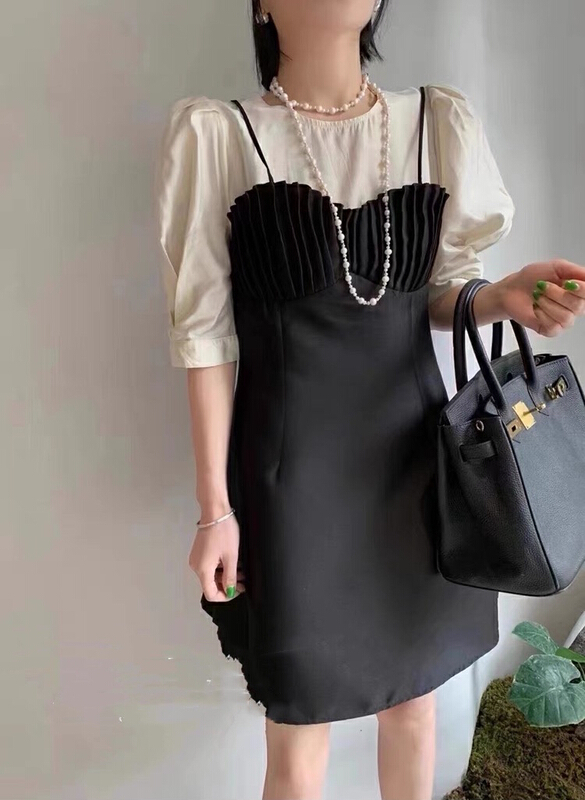 [MI] fake two piece retro dress 75\pcz