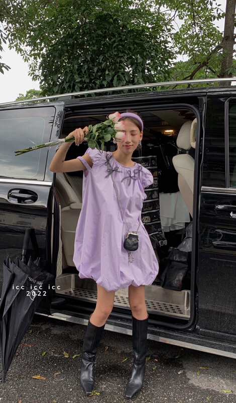 [ICC] bow age reducing sweet dress 8330\pcz