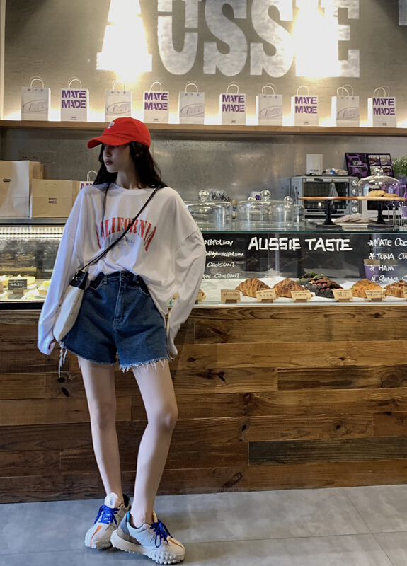 [11An] Korean casual letter printed sunscreen shirt a6735