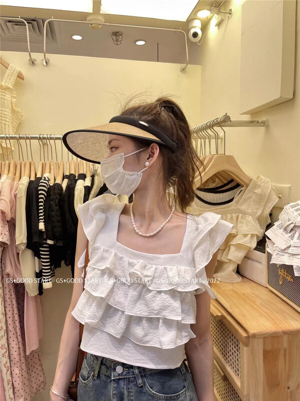 [gs.good star] Han Shu ruffled shirt 22506\hjy