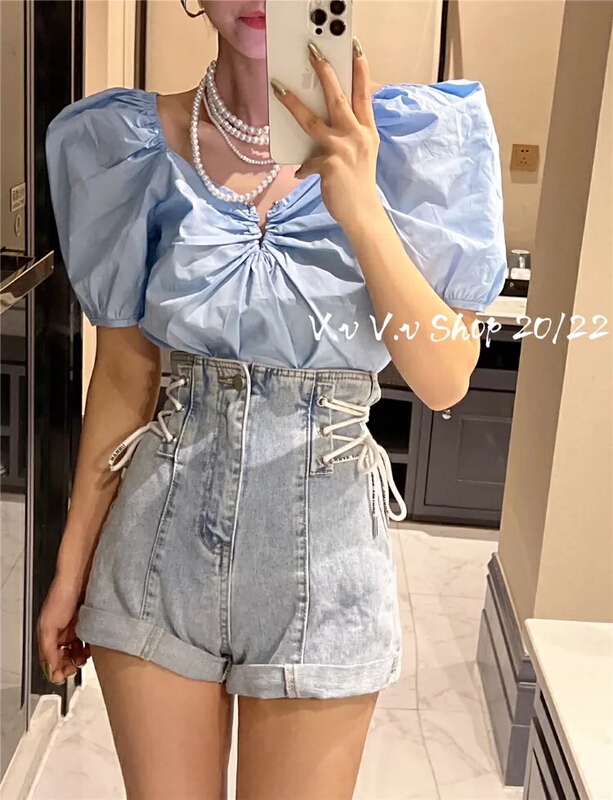 [Julia] pure color kink fresh and versatile shirt (only selling shirts) ys1-1013\pcz