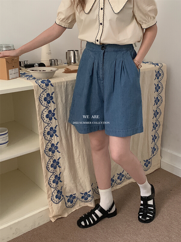[we are] Vintage Tencel loose denim shorts 80065\zjy