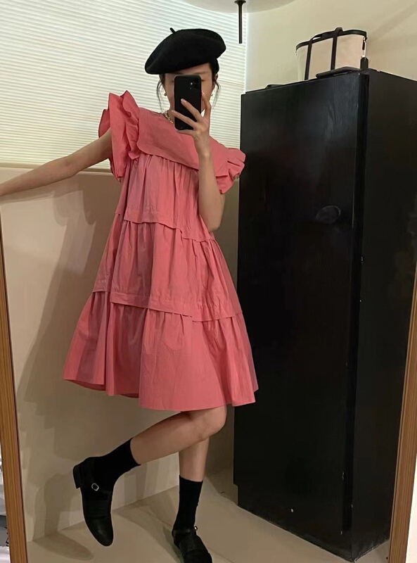 [Zoe Zoe] ruffled loose lady dress c905\zjy