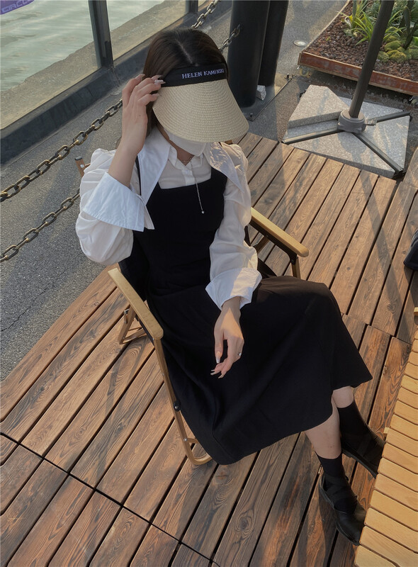 [semi plain] temperament solid color slim fitting vest dress (excluding inner layer / waist bag) a818\zsy