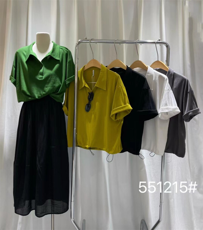 [Mujia Mujia] net comfortable Pullover polo shirt (only selling tops) 551215\l