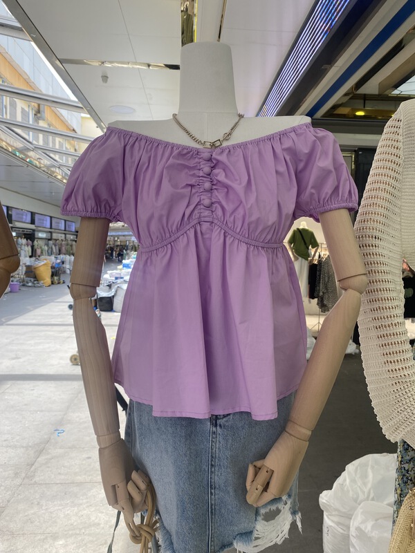 [numbersix] fashion one line collar fresh and simple shirt 8820\lsw