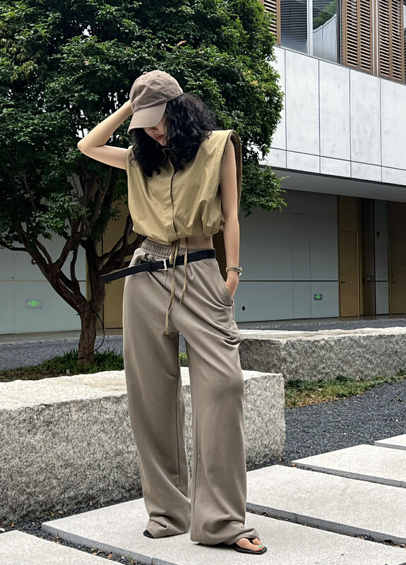 [meet] Korean style personalized comfortable sports casual pants (with belt) 8830\wtt