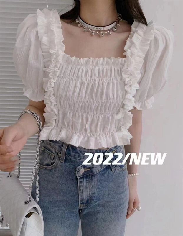 [an studio] Plaid pleated fashion Korean shirt ys1-8830\l