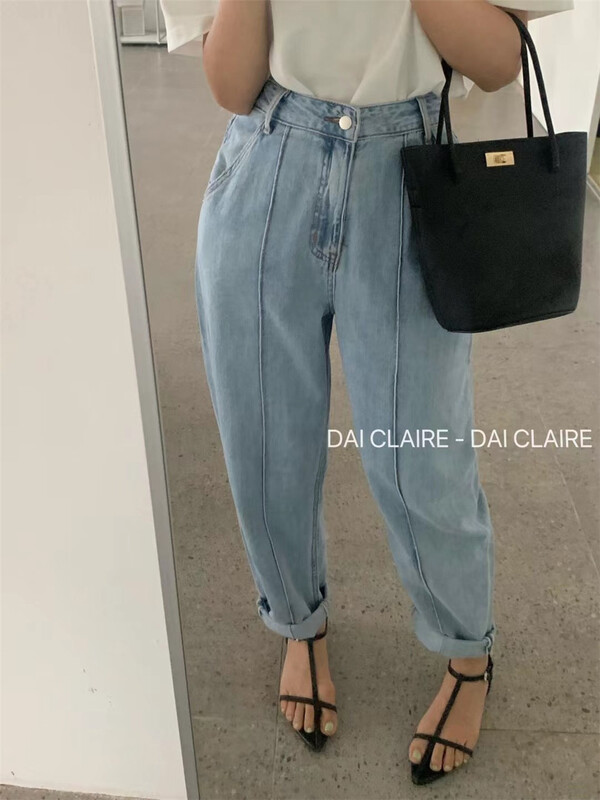 [buyer Yan Xuan Dai Jia'er] casual and versatile loose fitting jeans f90890\cl