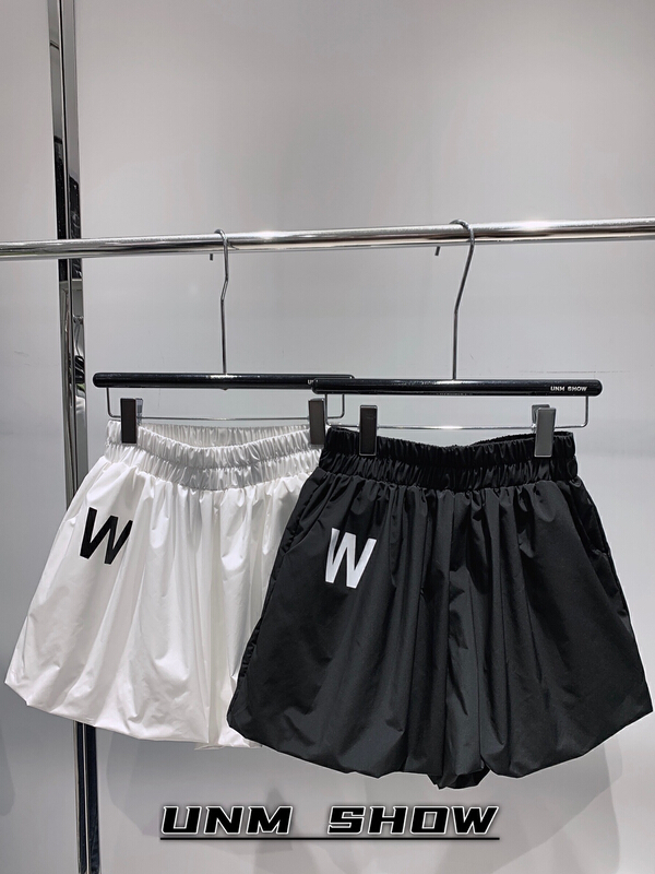 [unm-show] elastic waist letter comfortable casual shorts 1278\wtt