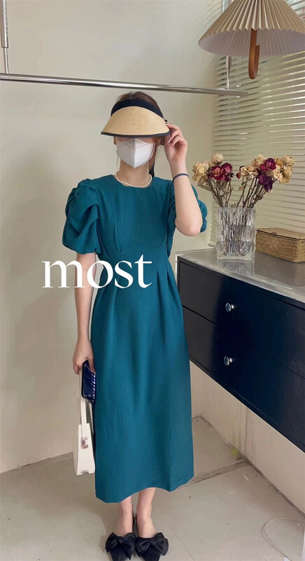 [most] retro elegant waist dress 97126\zjy
