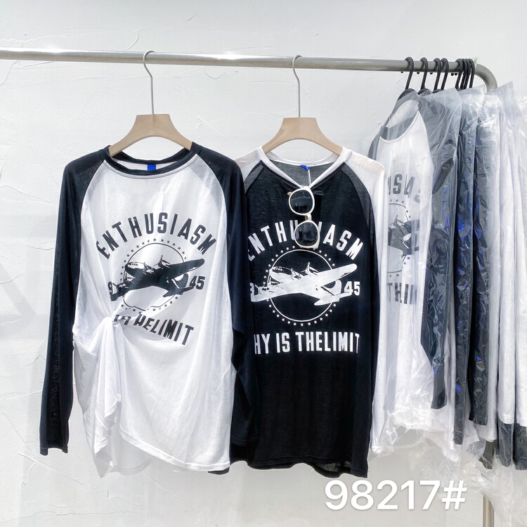 [ycnana] Korean leisure printed letter long sleeve sunscreen shirt 98217\lsw