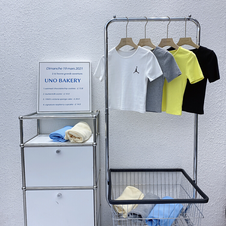 New year in early spring! [Xiao Fan's family] Korean Short solid thread short sleeve T-shirt 8181\lsw