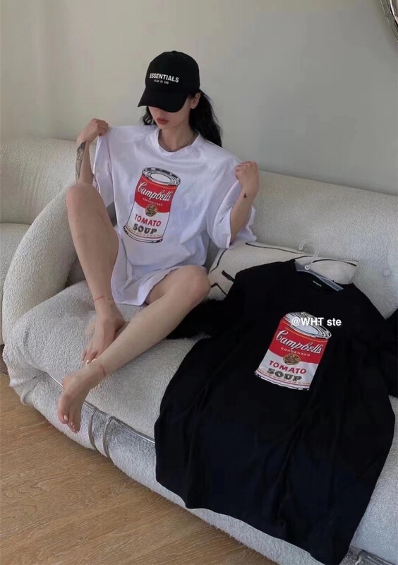 In early summer! [wht] Korean canned shoulder pad printed short sleeve T-shirt ys2-4007\wtt