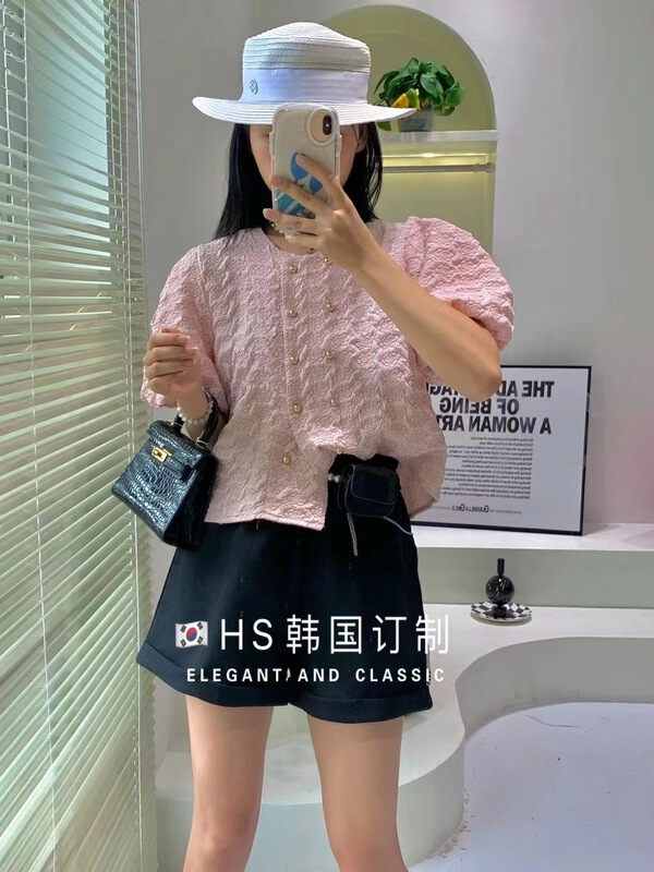 [HS customized in Korea] Korean Ladies' bubble sleeve shirt 6810\hjy