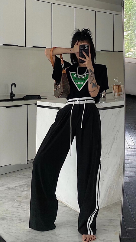 [c.h.z] versatile parallel bar webbing tie straight suit casual pants 78062\wtt