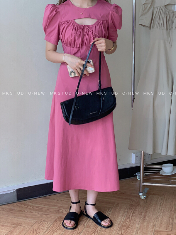 [MK] fashion temperament hollow out thin dress 3310\hjy