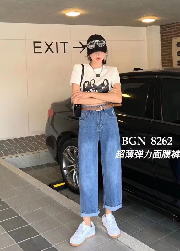 [cuckoo] simple straight skinny jeans (with belt) 8262\wtt
